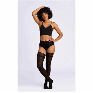 Sheertex Thigh High Latticed Semi-Opaque Tights